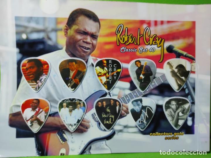 Instrumentos musicales: ROBERT CRAY. COLECCI&Oacute;N DE 10 P&Uacute;AS DE GUITARRA. - Foto 1