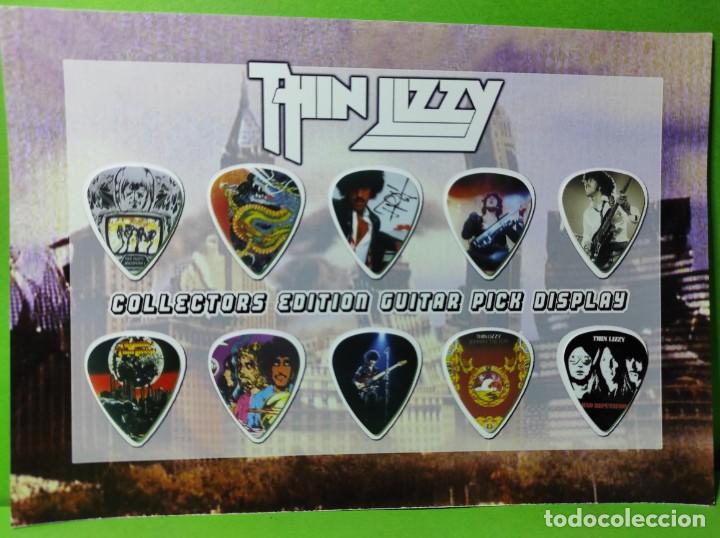 Instrumentos musicales: THIN LIZZY. COLECCI&Oacute;N DE 10 P&Uacute;AS DE GUITARRA. - Foto 1
