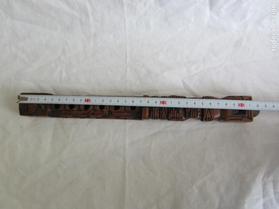 Instrumentos musicales: Flauta de madera tallada t&iacute;pica de Bolivia - Foto 9