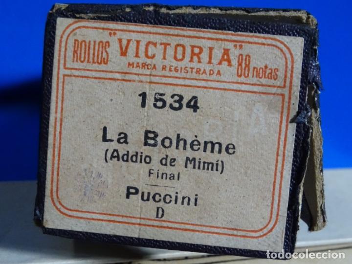 Instrumentos musicales: ROLLO DE PIANOLA. LA BOHEME. PUCCINI. - Foto 2