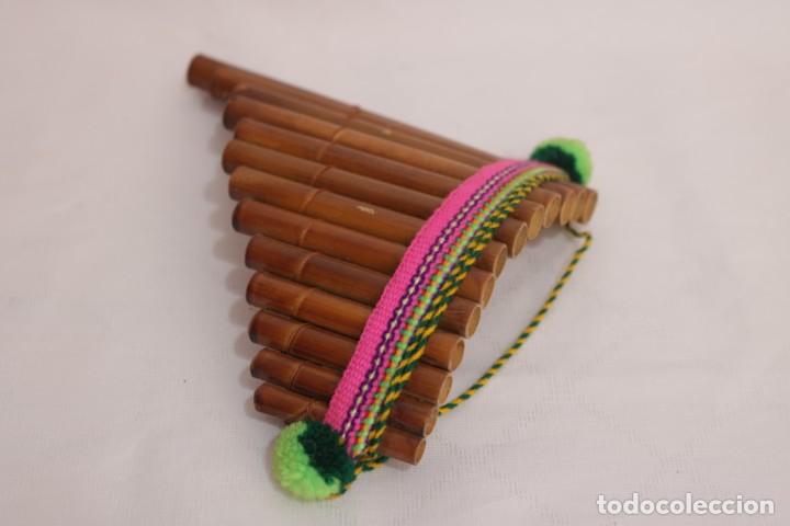 Instrumentos musicales: Flauta de pan peruano hecho de madera de bamb&uacute; - Foto 3