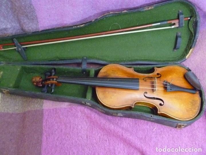 Instrumentos musicales: Violín del XIX stainer con talla de cabeza de león - Foto 5 - 283172353