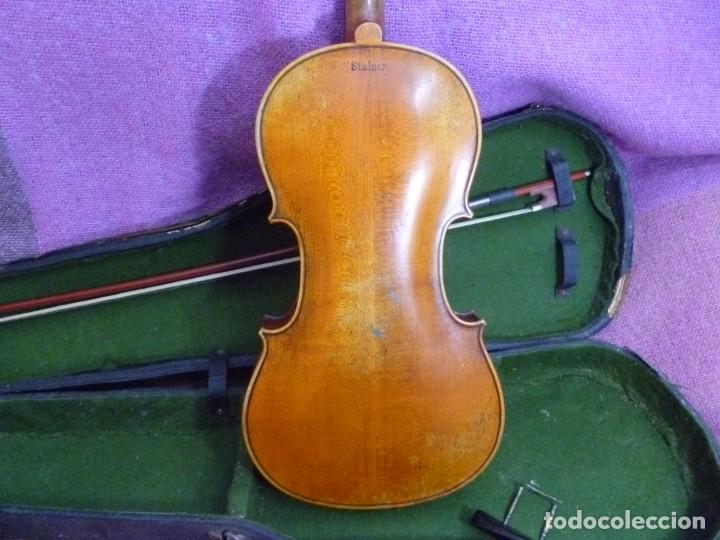 Instrumentos musicales: Violín del XIX stainer con talla de cabeza de león - Foto 9 - 283172353