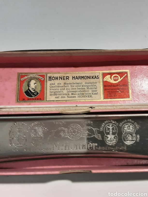 Instrumentos musicales: Arm&oacute;nica marca &rdquo;M. Hohner&rdquo; con su estuche original. - Foto 2