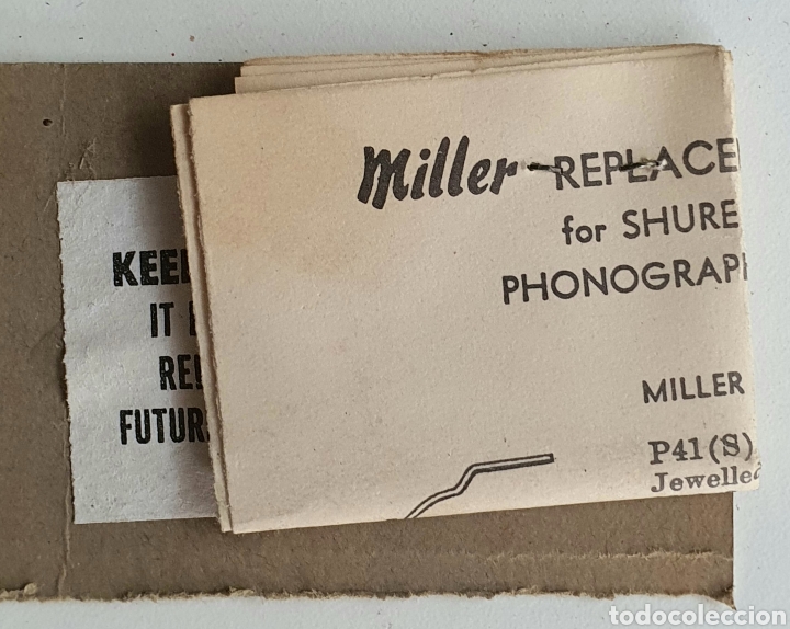 Instrumentos musicales: AGUJA TOCADISCOS MILLER - SHURE A65MG - Foto 2