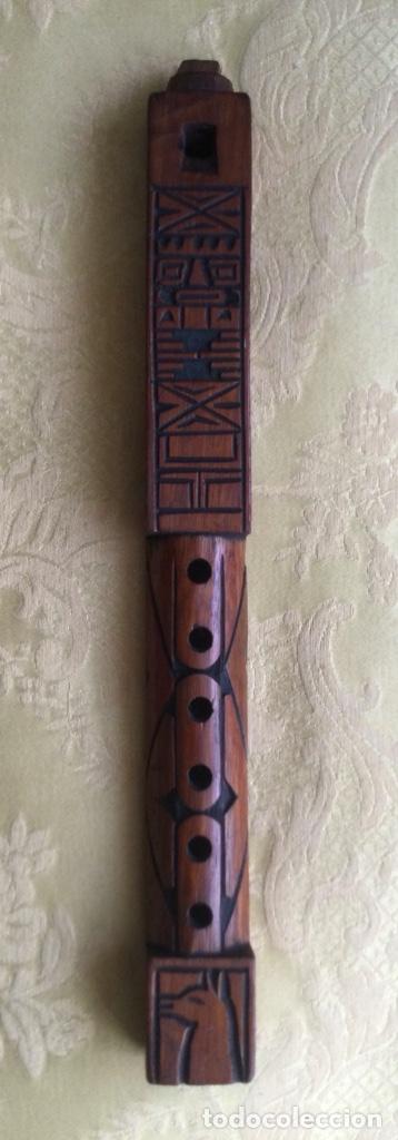 Instrumentos musicales: FLAUTA PERUANA, TALLADA A MANO, PER&Uacute;, 33 CM - Foto 18