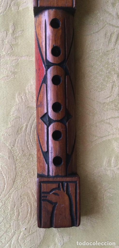 Instrumentos musicales: FLAUTA PERUANA, TALLADA A MANO, PER&Uacute;, 33 CM - Foto 6