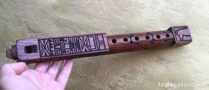 Instrumentos musicales: FLAUTA PERUANA, TALLADA A MANO, PER&Uacute;, 33 CM - Foto 16