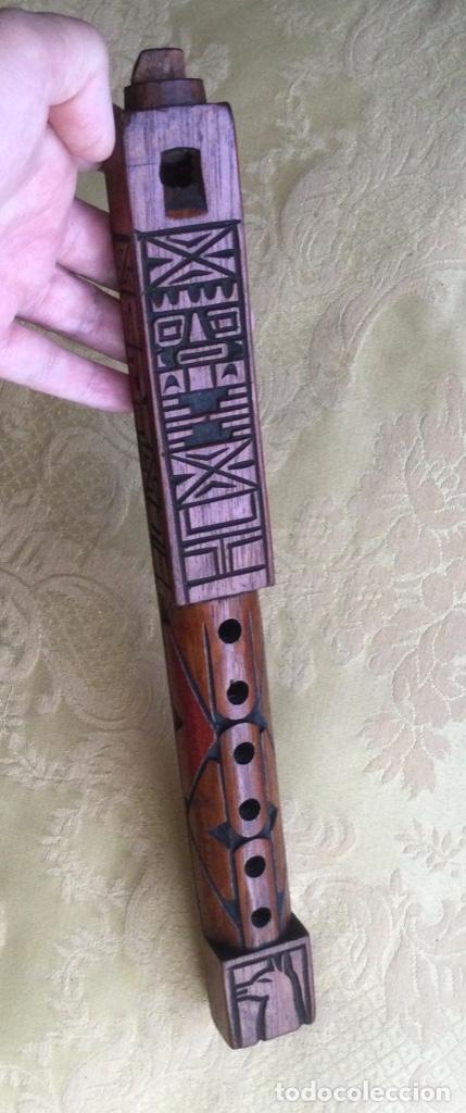 Instrumentos musicales: FLAUTA PERUANA, TALLADA A MANO, PER&Uacute;, 33 CM - Foto 17