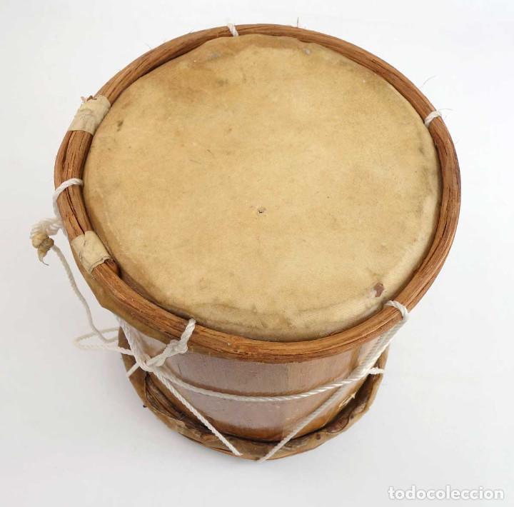 Instrumentos musicales: TAMBOR DE MADERA Y PIEL ARTESANAL - Foto 3