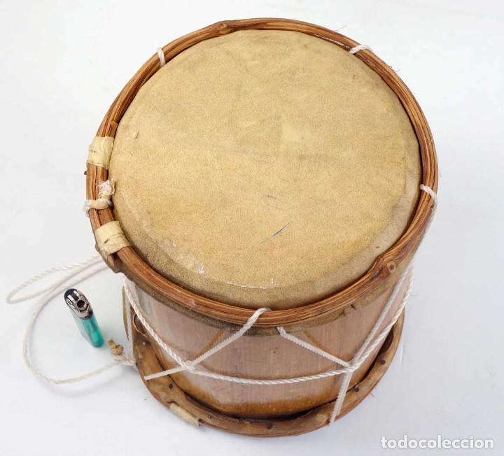 Instrumentos musicales: TAMBOR DE MADERA Y PIEL ARTESANAL - Foto 4