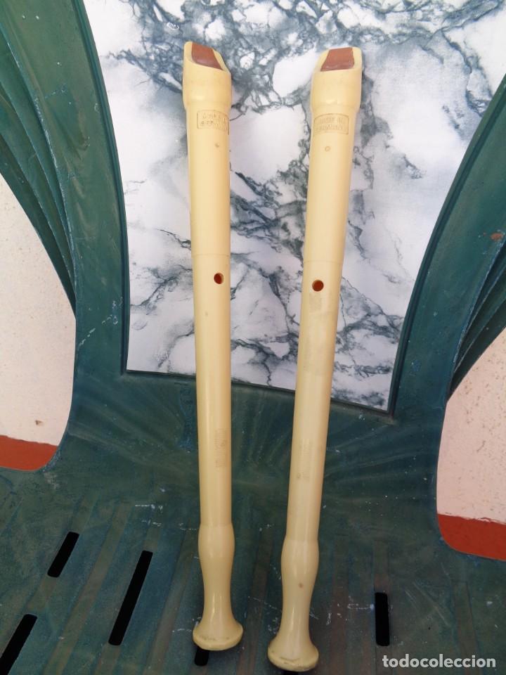 Instrumentos musicales: # DOS FLAUTAS DULCES, Made in Germany. # - Foto 3