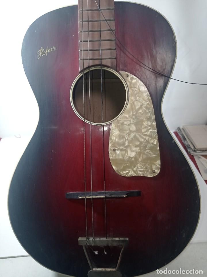 Instrumentos musicales: Guitarra antigua Parlor Hofner 520 model 1950/60. El primer modelo que construyó pieza difícil - Foto 2 - 299268933