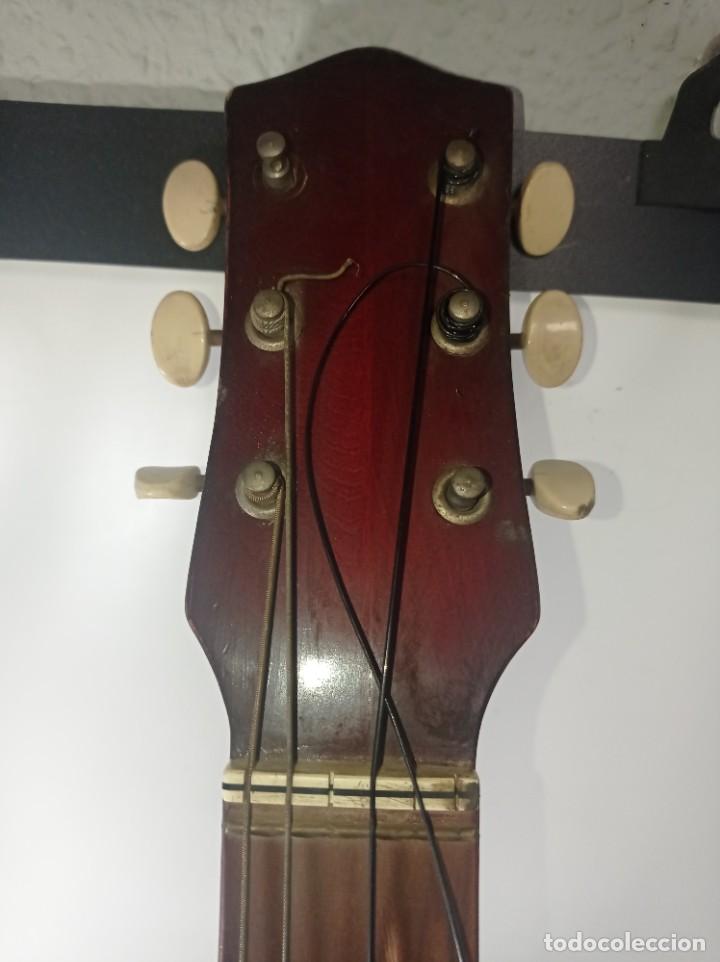 Instrumentos musicales: Guitarra antigua Parlor Hofner 520 model 1950/60. El primer modelo que construyó pieza difícil - Foto 7 - 299268933