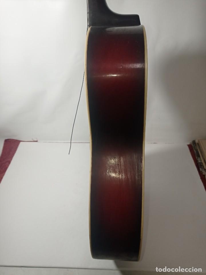 Instrumentos musicales: Guitarra antigua Parlor Hofner 520 model 1950/60. El primer modelo que construyó pieza difícil - Foto 9 - 299268933