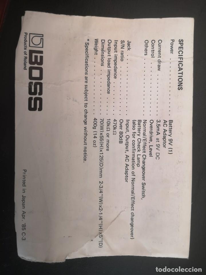 Instrumentos musicales: OverDrive BOSS OD-1 4558DD - Foto 8
