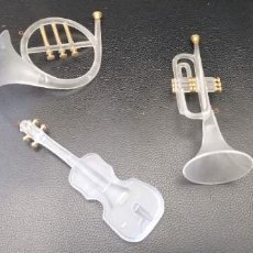 Instrumentos musicales: INSTRUMENTOS MUSICALES DE ADORNO PVC 12 CM.. Lote 312642848