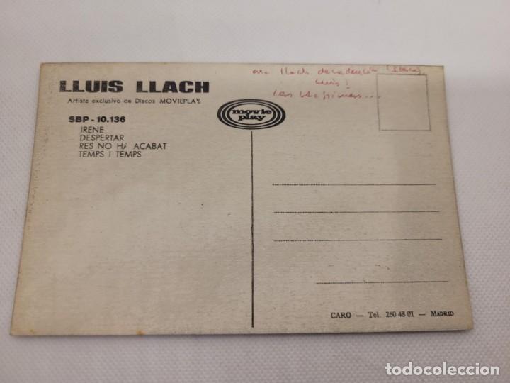 Instrumentos musicales: Postal Luis Llach molt antiga B5 - Foto 2
