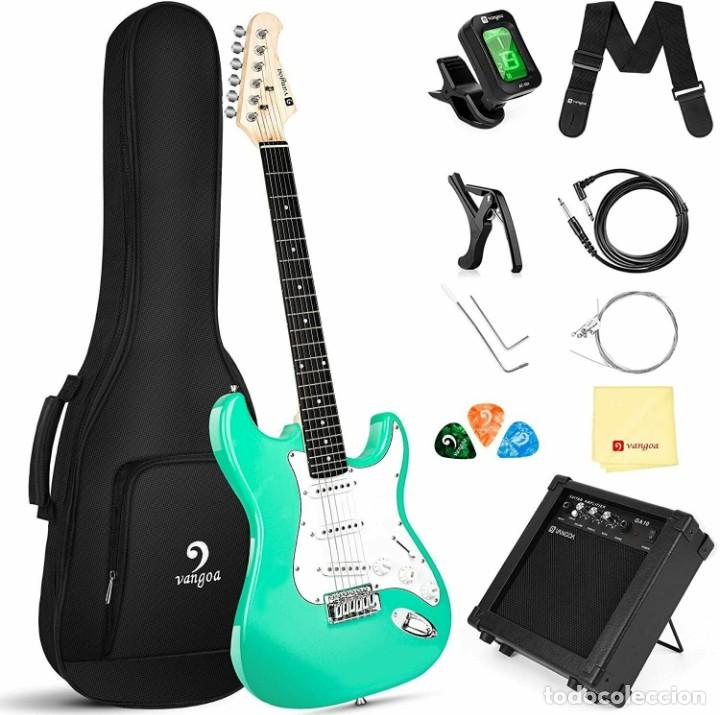 pack guitarra eléctrica stratocaster verde incl - Comprar Guitarras  antiguas en todocoleccion - 338362473