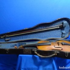 Instrumentos musicales: ANTIGUO VIOLIN CON FUNDA Y ARCO. F. BRETÓN,BREVETE. MIRECOURT 1830.