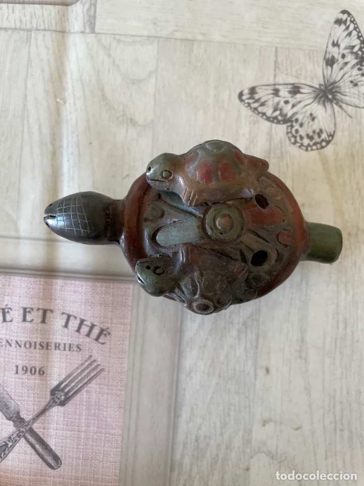 Instrumentos musicales: Silbato de cer&aacute;mica con forma de tortuga - Foto 2