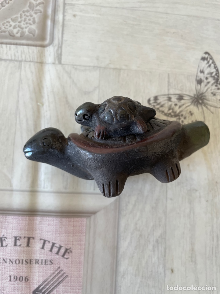 Instrumentos musicales: Silbato de cer&aacute;mica con forma de tortuga - Foto 1