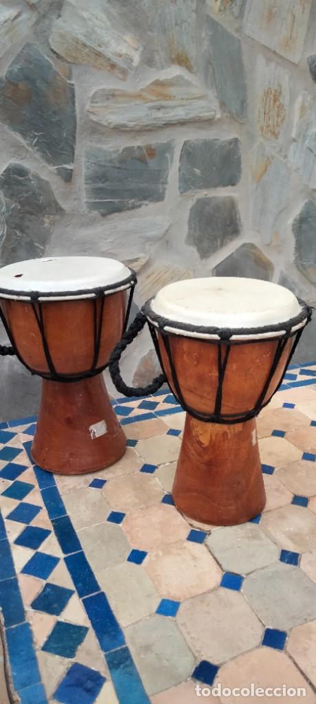 Instrumentos musicales: DOS TIMBALES DECORATIVOS - Foto 1