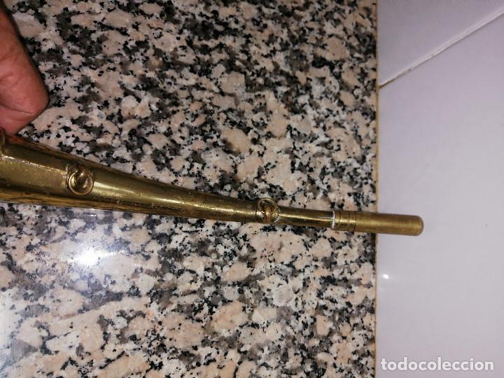Instrumentos musicales: ANTIGUA TROMPETA CORNETA - Foto 4