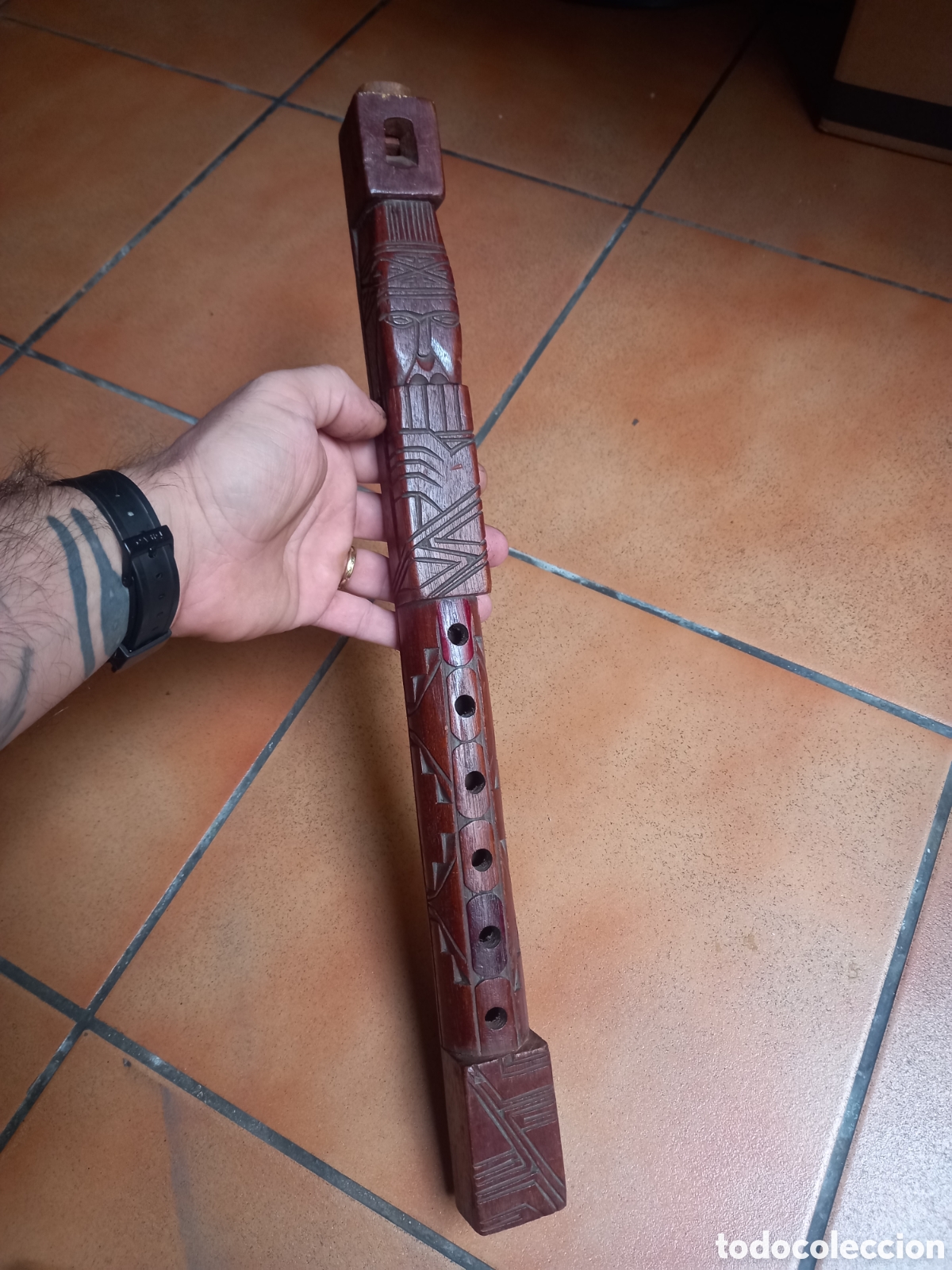 Instrumentos musicales: ESPECIE DE FLAUTA MOTIVOS MAYA - Foto 23