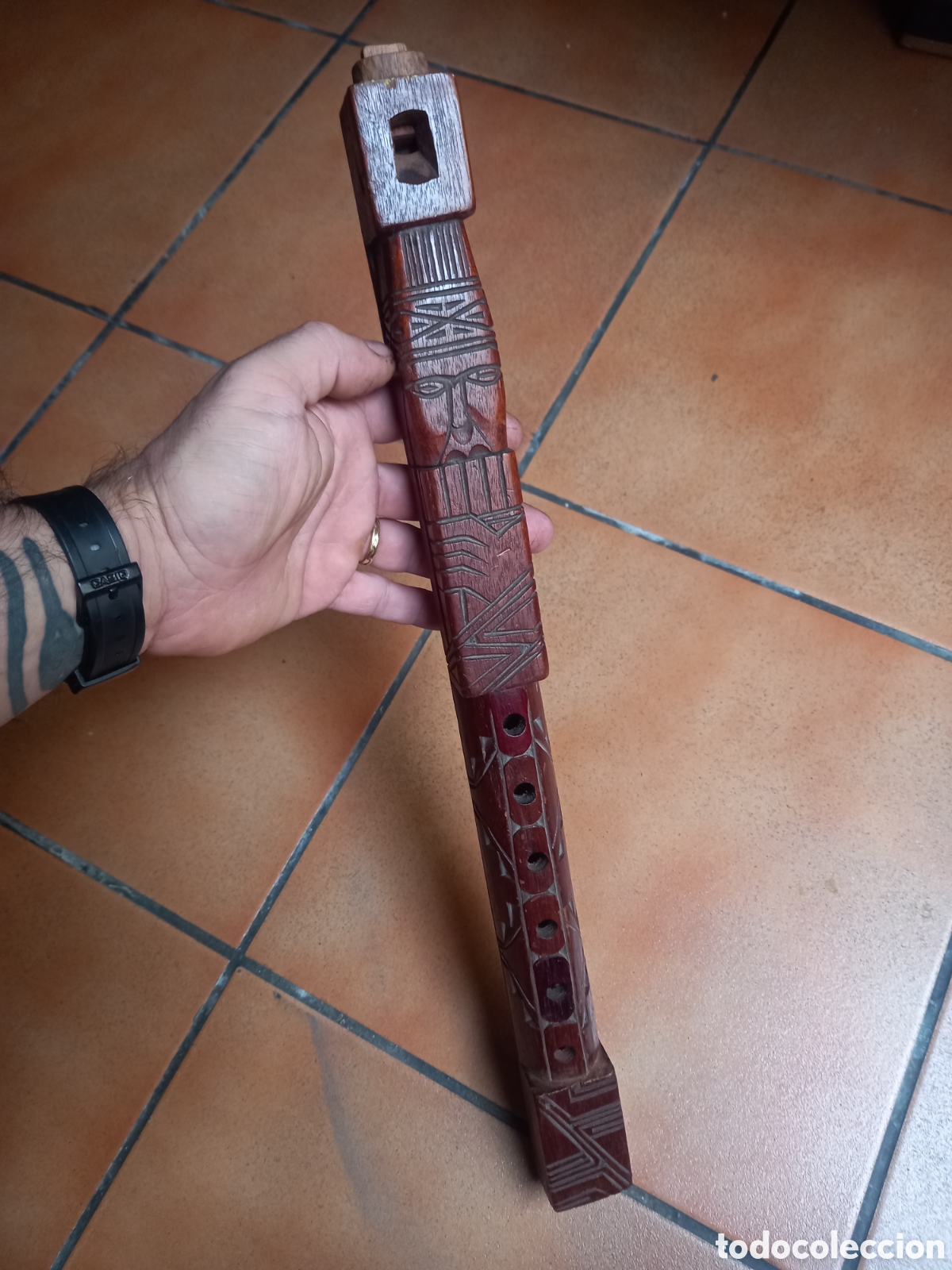 Instrumentos musicales: ESPECIE DE FLAUTA MOTIVOS MAYA - Foto 1