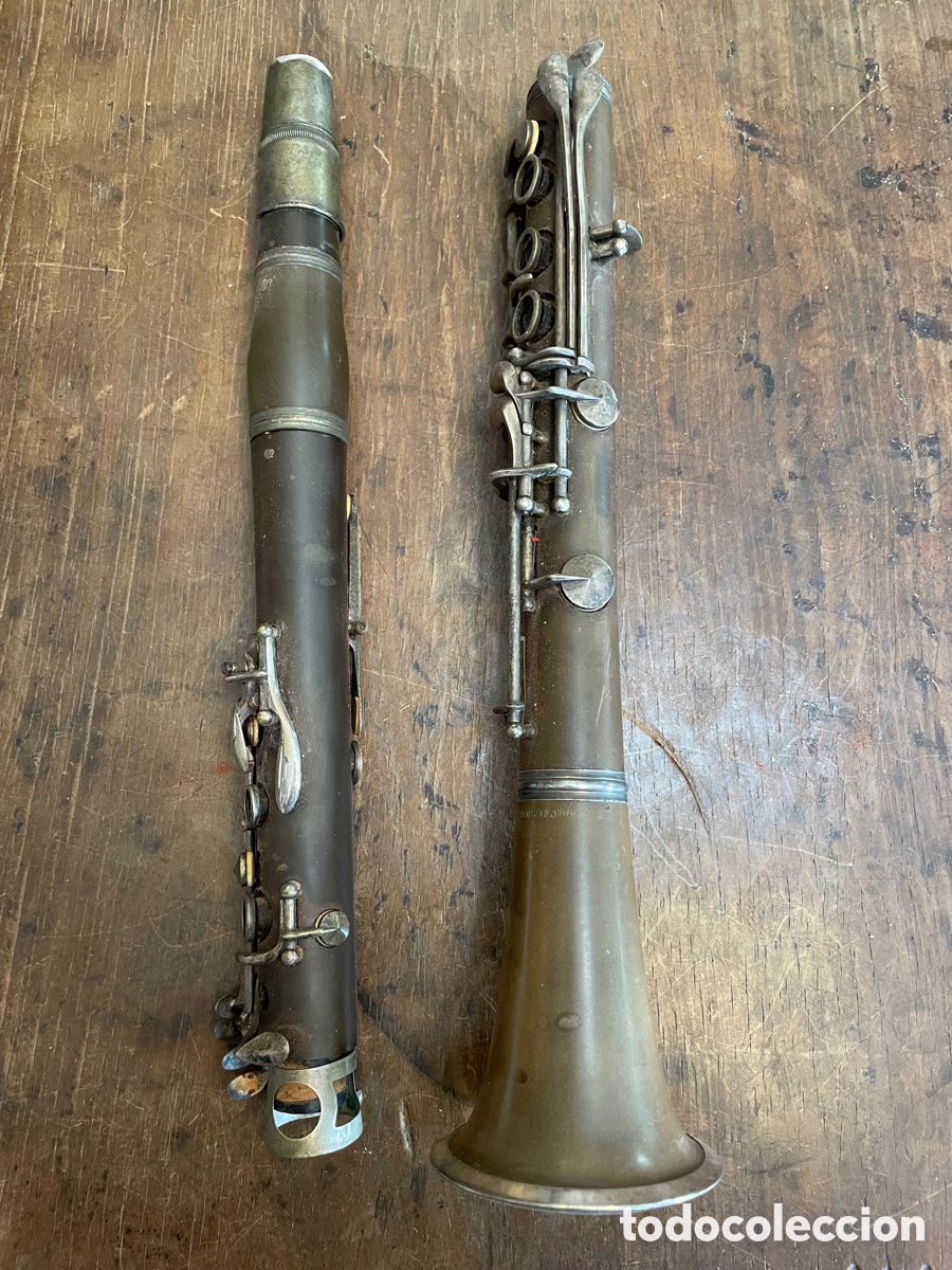 Instrumentos musicales: Clarinete antiguo material ebonite - Foto 8