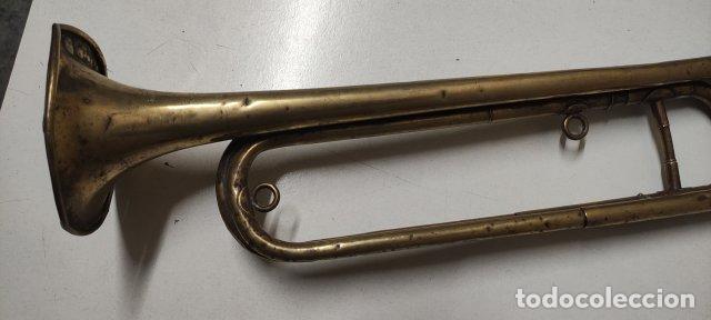 Instrumentos musicales: ANTIGUA CORNETA COUESNON PARIS - Foto 4
