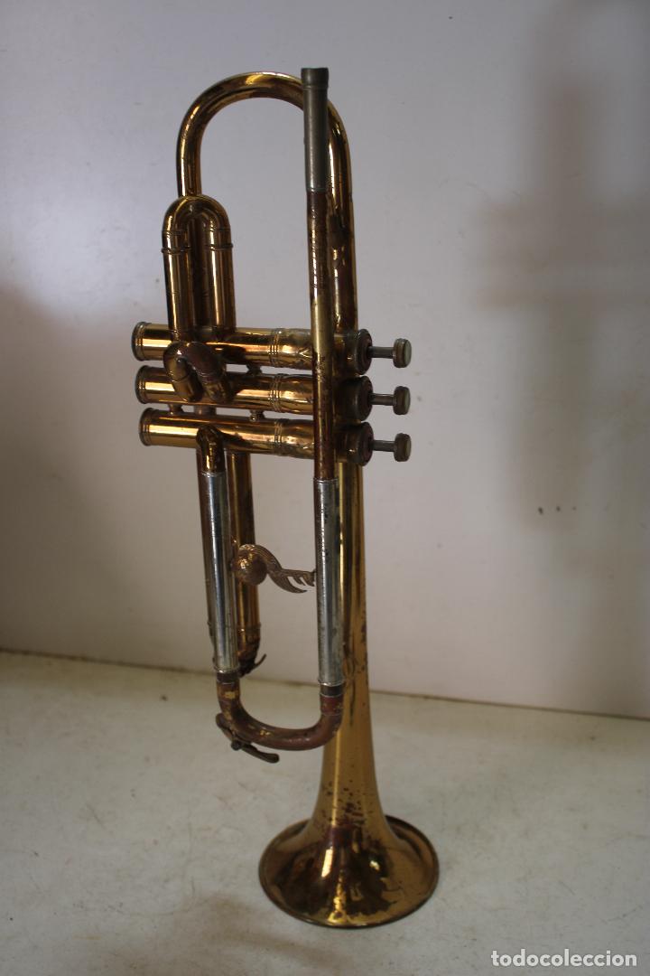 Instrumentos musicales: antigua trompeta inglesa - Foto 6
