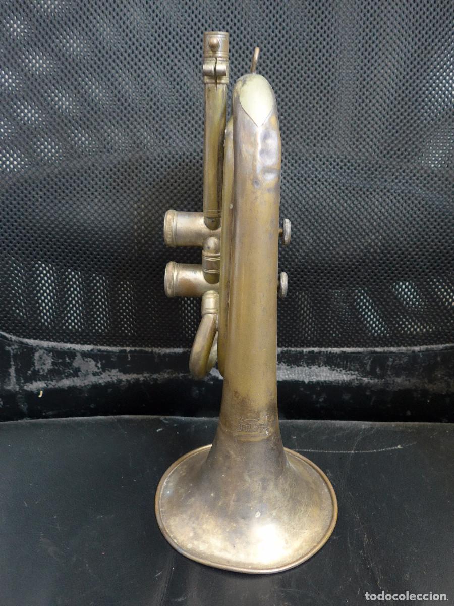 Instrumentos musicales: ANTIGUA CORNETA HONSUY DE DOBLE PISTON - Foto 3