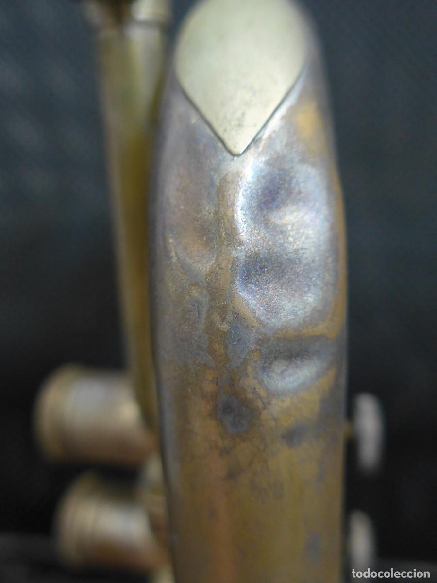 Instrumentos musicales: ANTIGUA CORNETA HONSUY DE DOBLE PISTON - Foto 4