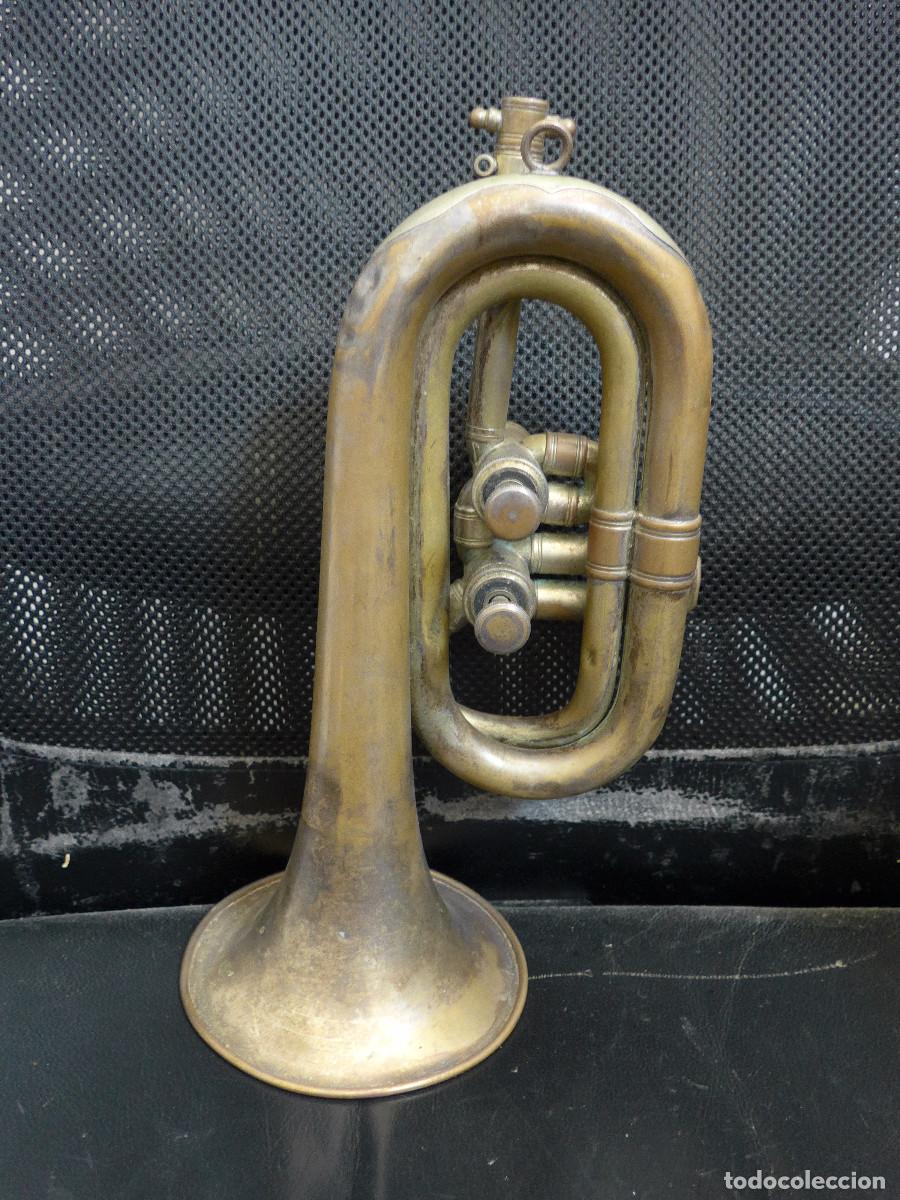 Instrumentos musicales: ANTIGUA CORNETA HONSUY DE DOBLE PISTON - Foto 5