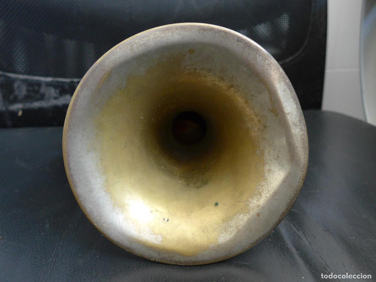 Instrumentos musicales: ANTIGUA CORNETA HONSUY DE DOBLE PISTON - Foto 10