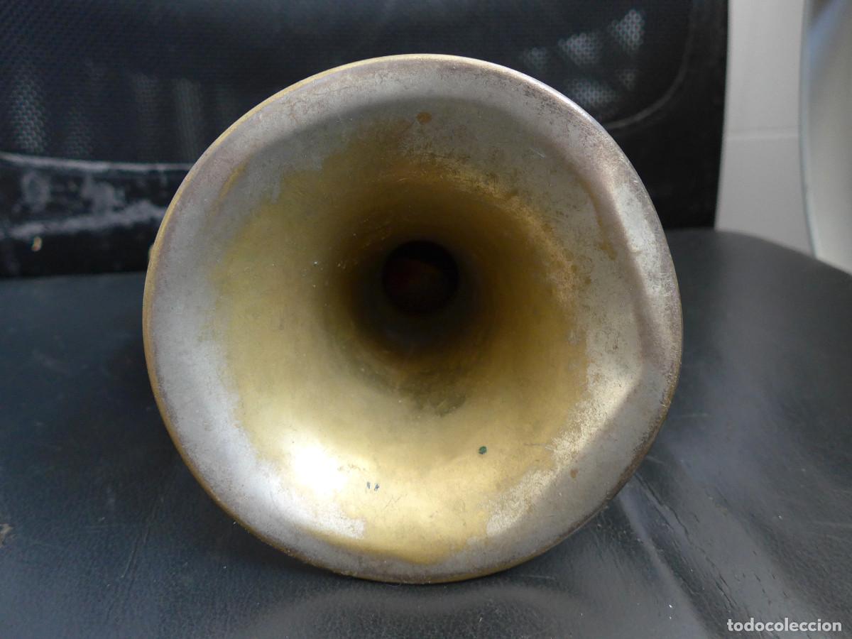 Instrumentos musicales: ANTIGUA CORNETA HONSUY DE DOBLE PISTON - Foto 11