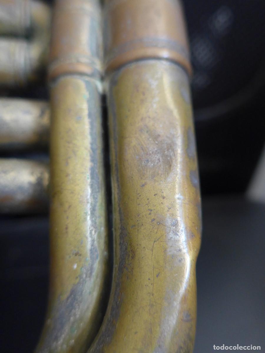 Instrumentos musicales: ANTIGUA CORNETA HONSUY DE DOBLE PISTON - Foto 2
