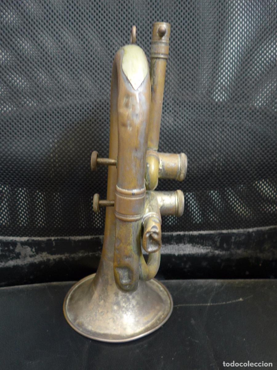 Instrumentos musicales: ANTIGUA CORNETA HONSUY DE DOBLE PISTON - Foto 3