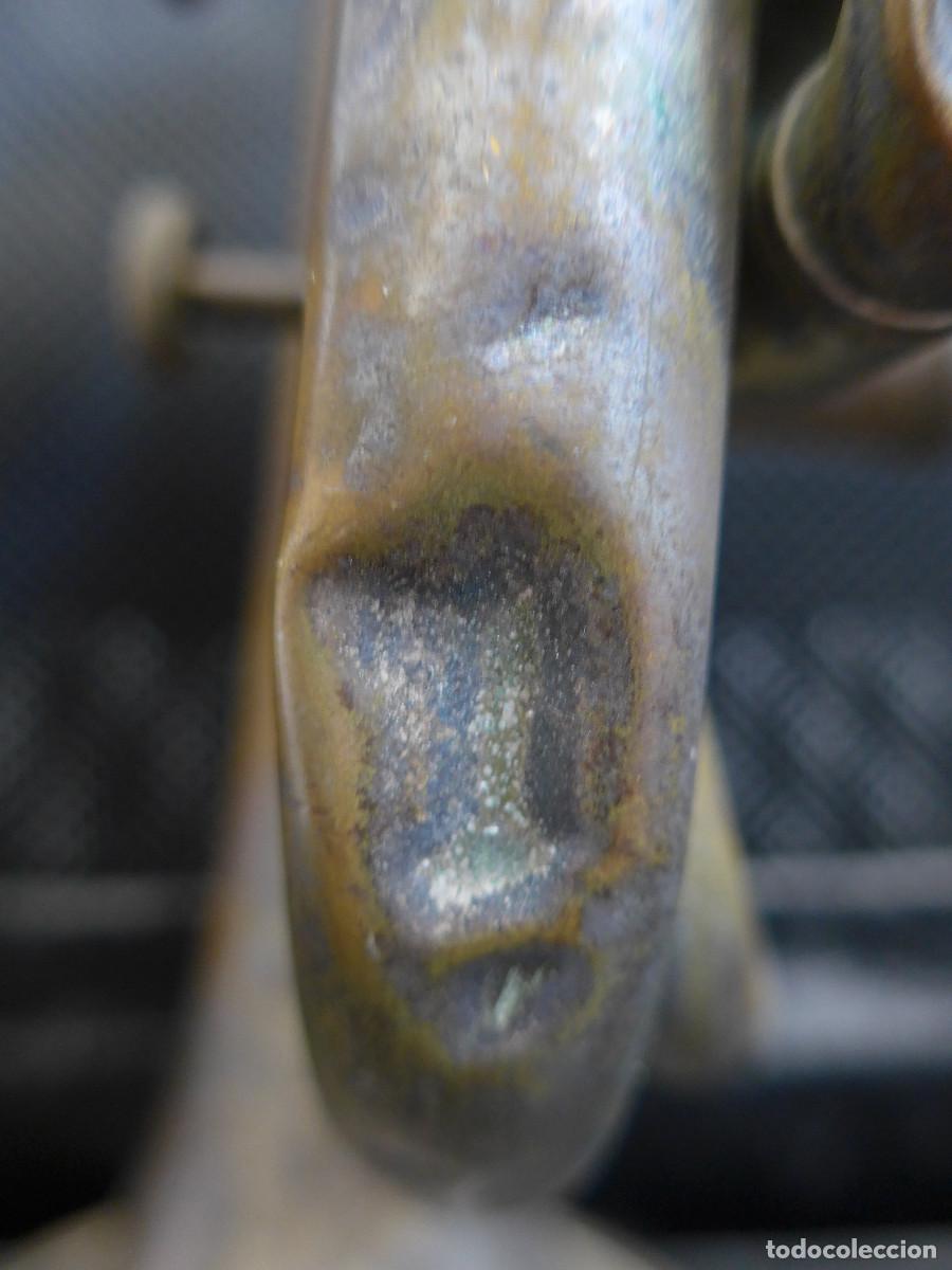 Instrumentos musicales: ANTIGUA CORNETA HONSUY DE DOBLE PISTON - Foto 4