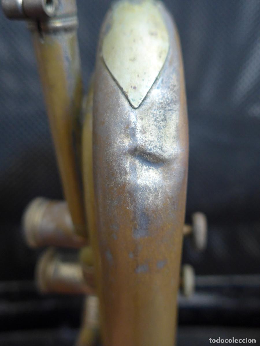 Instrumentos musicales: ANTIGUA CORNETA HONSUY DE DOBLE PISTON - Foto 10