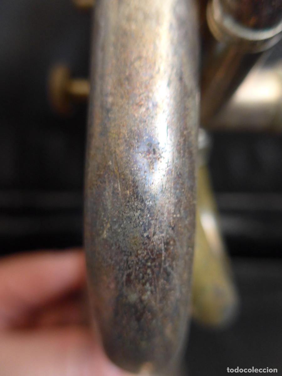 Instrumentos musicales: ANTIGUA CORNETA HONSUY DE DOBLE PISTON - Foto 4