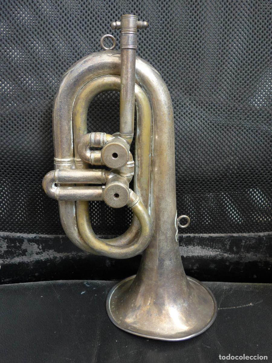 Instrumentos musicales: ANTIGUA CORNETA HONSUY DE DOBLE PISTON - Foto 6