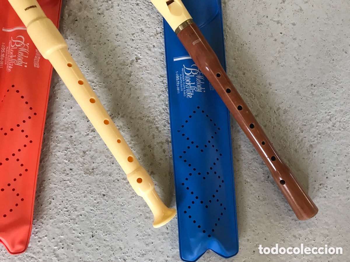 Instrumentos musicales: Flauta Honner. Pareja. Pasta/pl&aacute;stico y madera. - Foto 4