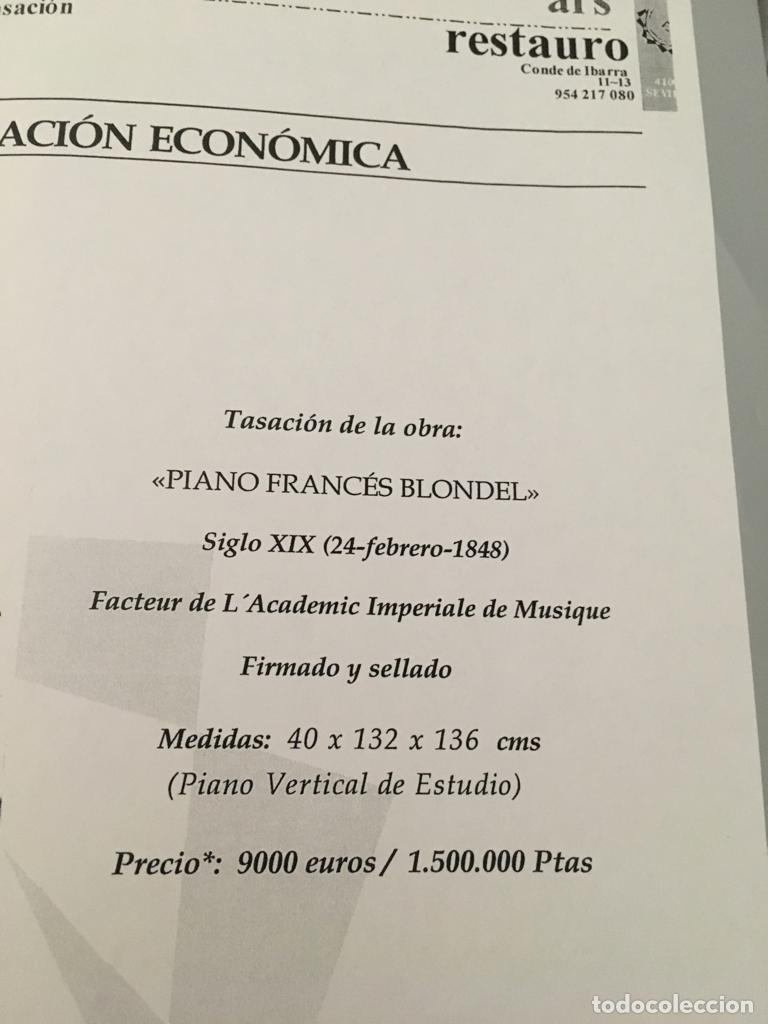 Instrumentos musicales: PIANO VERTICAL FRANC&Eacute;S DE 1848 - Foto 7