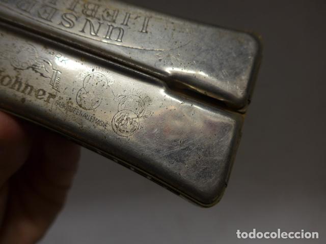 Instrumentos musicales: Antigua harmonica doble marca M. Hohner, a identificar. - Foto 4