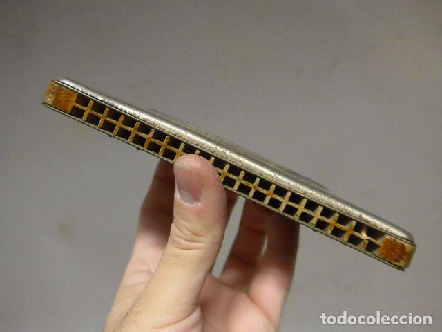 Instrumentos musicales: Antigua harmonica doble marca M. Hohner, a identificar. - Foto 7