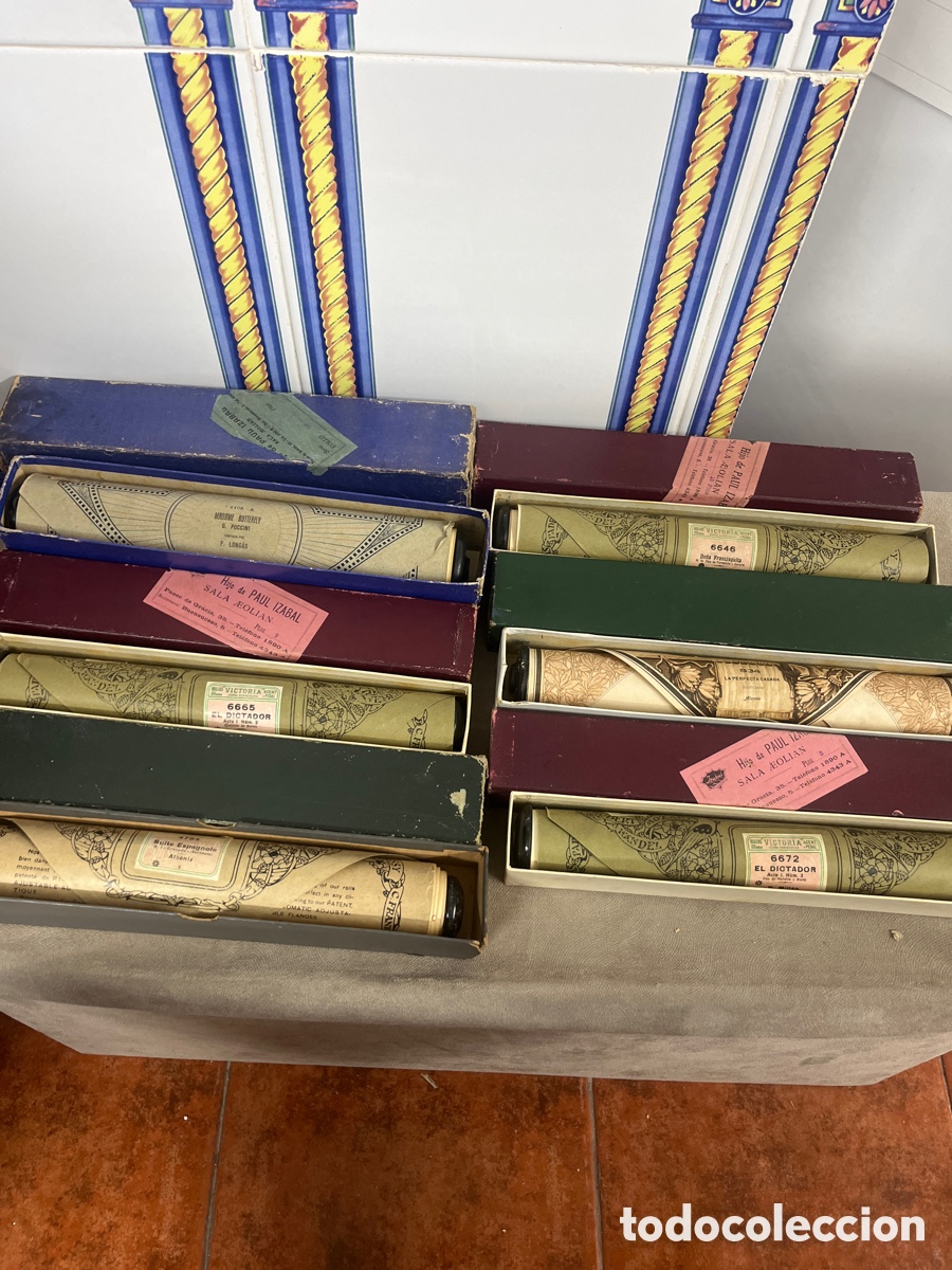 Instrumentos musicales: Lote de 6 rollos de pianola - Foto 1