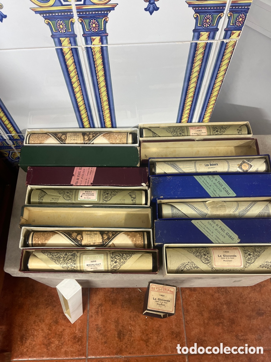 Instrumentos musicales: Lote de 8 rollos de pianola - Foto 1